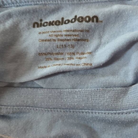 Nickelodeon Women's SpongeBob SquarePants Crew Neck Graphic T-Shirt Blue Large - Picture 8 of 9